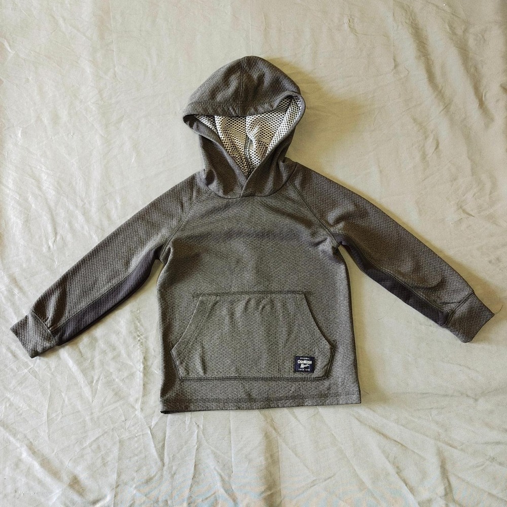OshKosh B'gosh Toddler Boys Grey Active Pullover Hoodie Sweatshirt 3T 2M523012